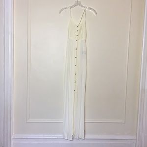 Foxy Cream Maxi Empire Waist Dress Sz XS